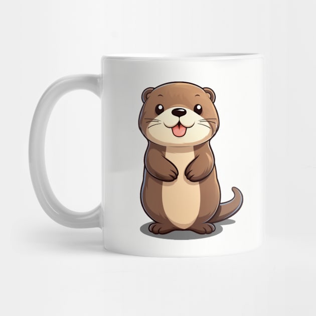 Cartoon Cute Kawaii Adorable Otter by SimplyIdeas